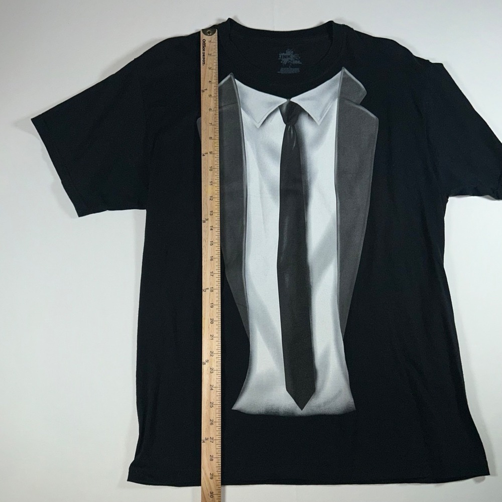 INK Inc Tuxedo T Shirt Mens Large Black Suit Tie Graphic Funny Costume Tee - Picture 14 of 16